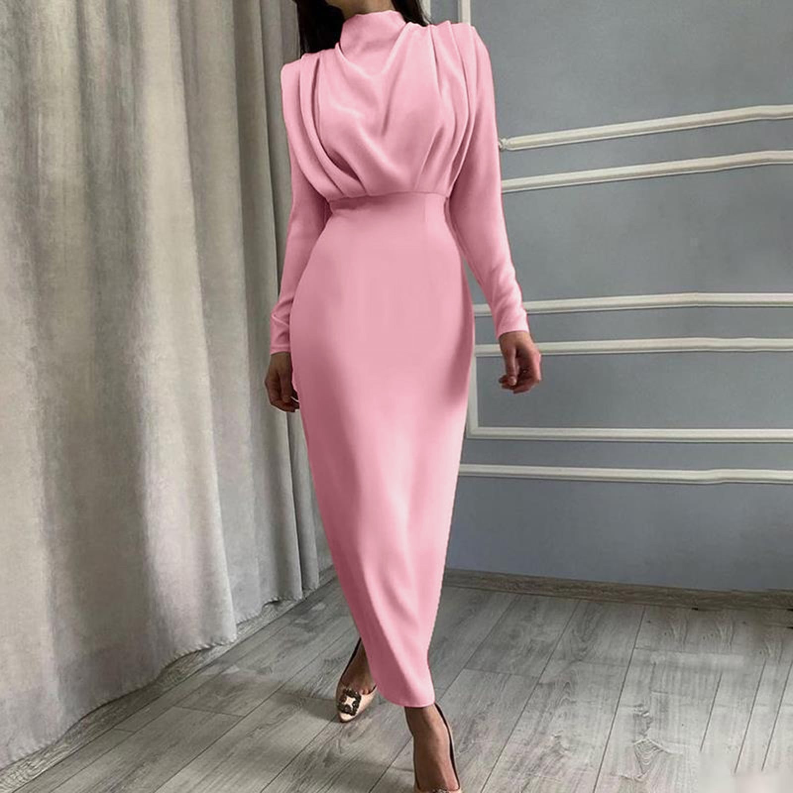 pink work dress